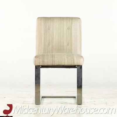Paul Evans Paul Evans for Directional Chrome Cantilever Dining Chairs Set of 8