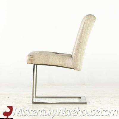 Paul Evans Paul Evans for Directional Chrome Cantilever Dining Chairs Set of 8