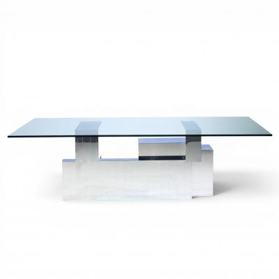 Paul Evans Paul Evans for Directional Cityscape Mid Century Chrome Dining Table