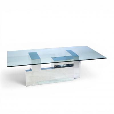 Paul Evans Paul Evans for Directional Cityscape Mid Century Chrome Dining Table