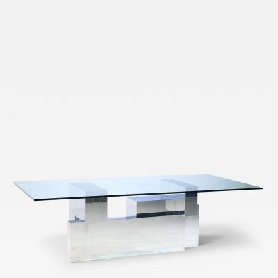 Paul Evans Paul Evans for Directional Cityscape Mid Century Chrome Dining Table