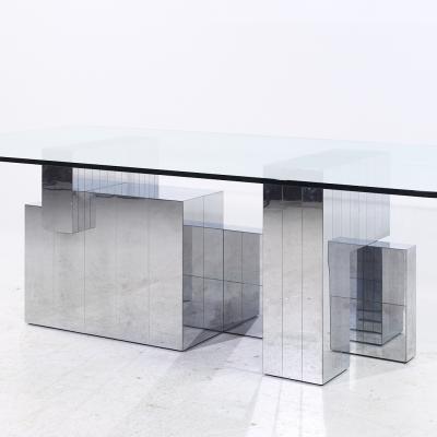 Paul Evans Paul Evans for Directional Mid Century Chrome Cityscape Dining Table