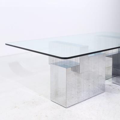 Paul Evans Paul Evans for Directional Mid Century Chrome Cityscape Dining Table