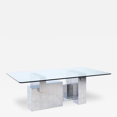 Paul Evans Paul Evans for Directional Mid Century Chrome Cityscape Dining Table