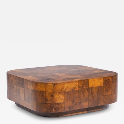 Paul Evans Paul Evans for Directional Mid Century Patchwork Burlwood Coffee Table