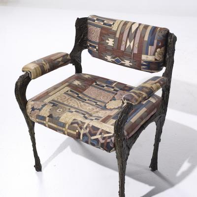 Paul Evans Paul Evans for Directional PE 105 106 MCM Bronze Stalagmite Chairs Set of 6