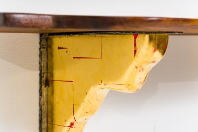 Paul Evans Phillip Lloyd Powell Pair of Wall Mounted Walnut Shelves