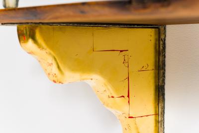 Paul Evans Phillip Lloyd Powell Pair of Wall Mounted Walnut Shelves