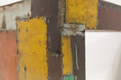 Paul Evans Reclaimed Aluminum Patchwork Console from the Jim Carrey Collection