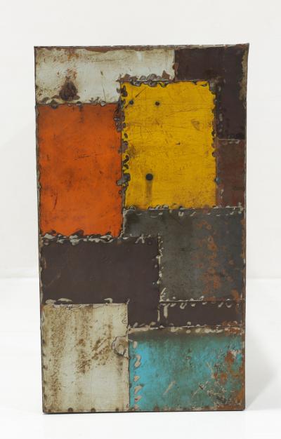 Paul Evans Reclaimed Aluminum Patchwork Console from the Jim Carrey Collection