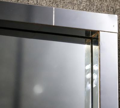 Paul Evans SIGNED PAUL EVANS CHROME CITYSCAPE MIRROR WITH FLOATING CONSOLE