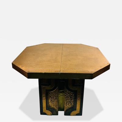 Paul Evans STYLE OF PAUL EVANS BRUTALIST DECO REVIVAL METAL DESIGN TABLE