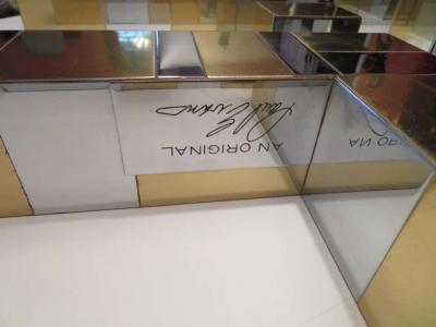 Paul Evans Set Paul Evans for Directional Chrome Brass Cityscape Shelf Brackets Console