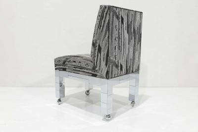 Paul Evans Set of Four Chrome Cityscape Dining Chairs by Paul Evans for Directional