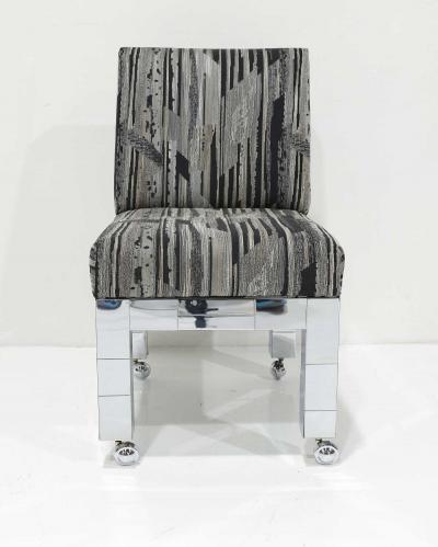Paul Evans Set of Four Chrome Cityscape Dining Chairs by Paul Evans for Directional