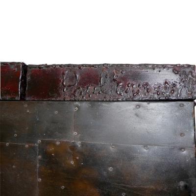 Paul Evans Signed Paul Evans Geometric Hanging Cabinet 1970