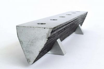 Paul Evans Solid Aluminum Brutalist Candelabras