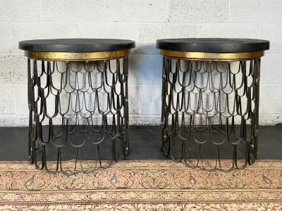 Paul Evans Spectacular Pair Paul Evans Loop Side Table Mid century Modern