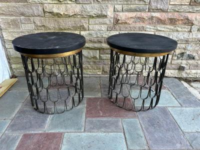 Paul Evans Spectacular Pair Paul Evans Loop Side Table Mid century Modern