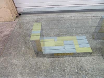 Paul Evans Stunning Paul Evans Cityscape Brass Chrome Patchwork Coffee Table Directional