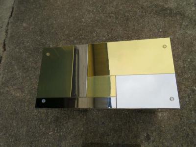 Paul Evans Stunning Paul Evans Cityscape Brass Chrome Patchwork Coffee Table Directional