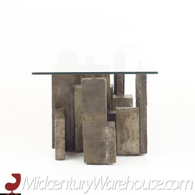Paul Evans Style Mid Century Steel Coffee Table