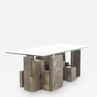 Paul Evans Style Mid Century Steel Coffee Table
