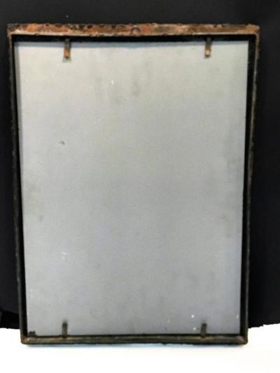 Paul Evans Textured Brutalist Elongated Diamond Shaped Mirror in the Manner of Paul Evans