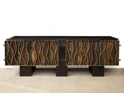Paul Evans Wavy Front Cabinet by Paul Evans Studio