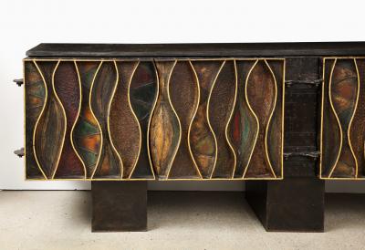 Paul Evans Wavy Front Cabinet by Paul Evans Studio