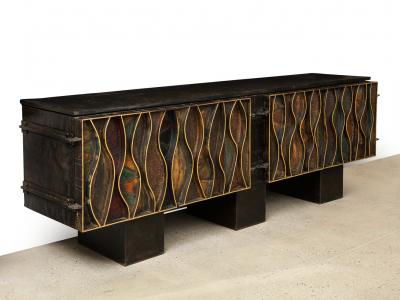 Paul Evans Wavy Front Cabinet by Paul Evans Studio