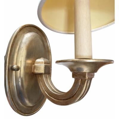 Paul Ferrante Pair of Regency Style Paul Ferrante White Gold Giktwood Sconces