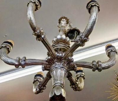 Paul Ferrante Paul Ferrante Celestial 6 Arm Giltwood Chandelier