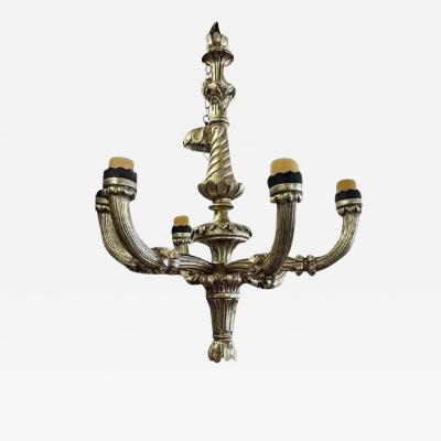 Paul Ferrante Paul Ferrante Celestial 6 Arm Giltwood Chandelier