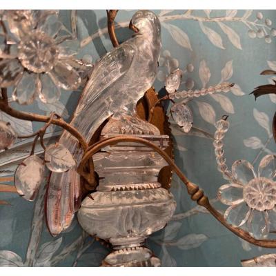 Paul Ferrante Paul Ferrante Rock Crystal Bird Sconces A Pair