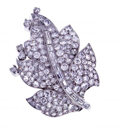 Paul Flato Paul Flato Diamond Leaf Brooch