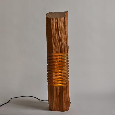 Paul Foeckler Large Split Grain Pinewood Light Sculpture