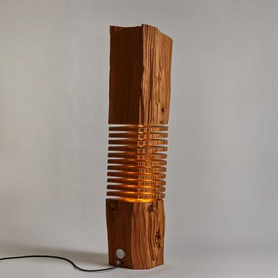 Paul Foeckler Large Split Grain Pinewood Light Sculpture