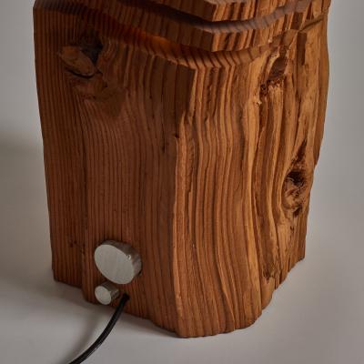 Paul Foeckler Large Split Grain Pinewood Light Sculpture