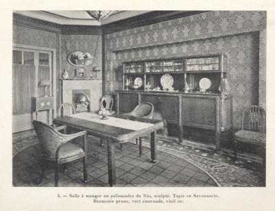 Paul Follot Paul Follot Four Sculpted Rosewood Armchairs