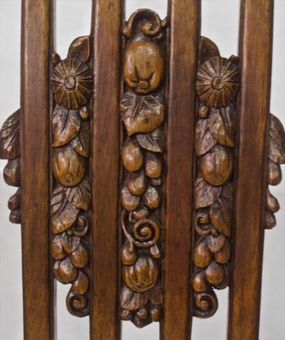 Paul Follot Paul Follot Four Sculpted Rosewood Side Chairs