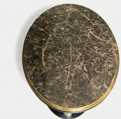 Paul Follot Paul Follot Pair of Black Lacquer and Gilded side Tables