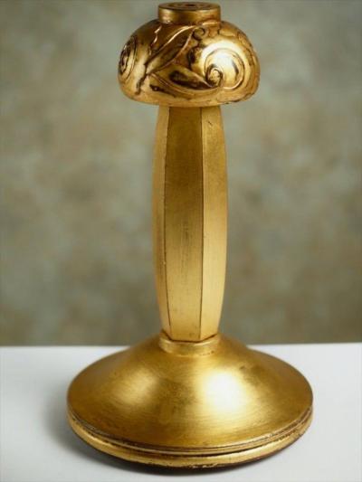 Paul Follot Paul Follot Pair of Small Gilt Bronze Table Lamps 1586