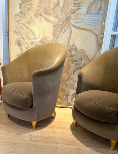 Paul Follot Paul Follot attributed pair of refined pair of chairs