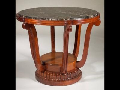Paul Follot Paul Follot center table with marble top