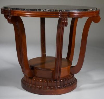 Paul Follot Paul Follot center table with marble top