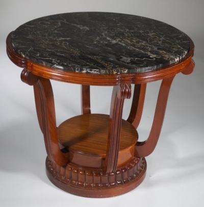 Paul Follot Paul Follot center table with marble top