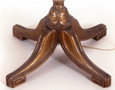 Paul Follot Paul Follot gilt sculpted wood floor lamp