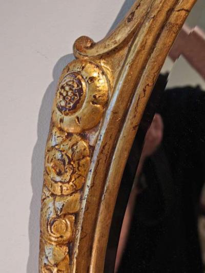 Paul Follot Paul Follot oval wall mirror