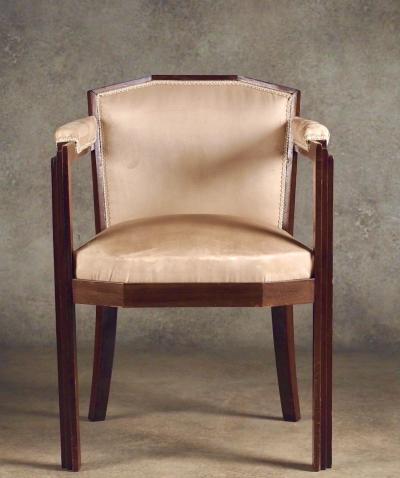 Paul Follot Paul Follot pair of Modernist armchairs two pairs available 